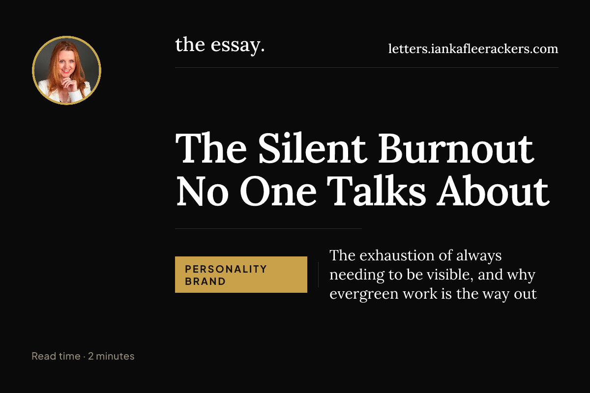 Tired of being 'on' ?